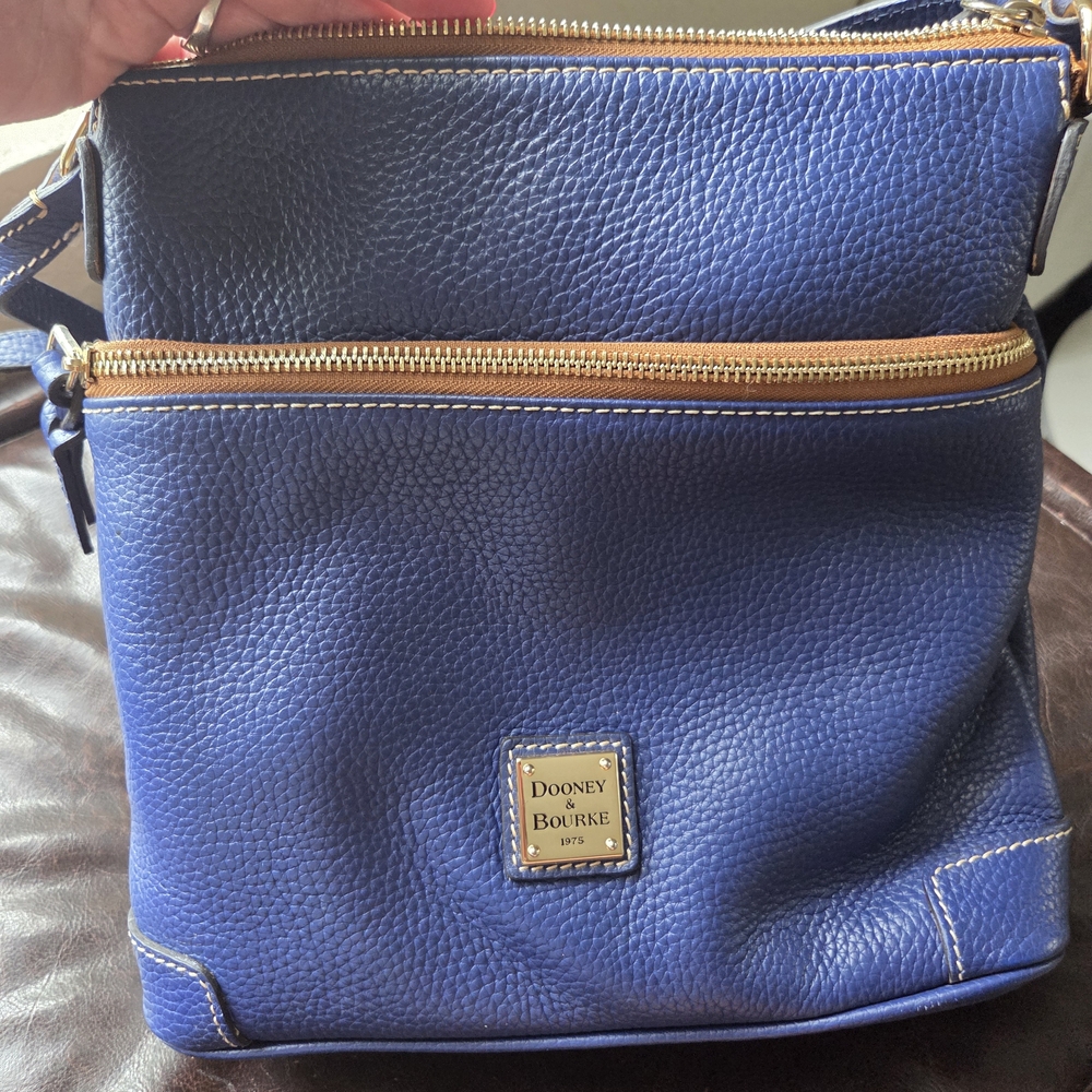 Dooney & Bourke Blue Leather Crossbody Bag